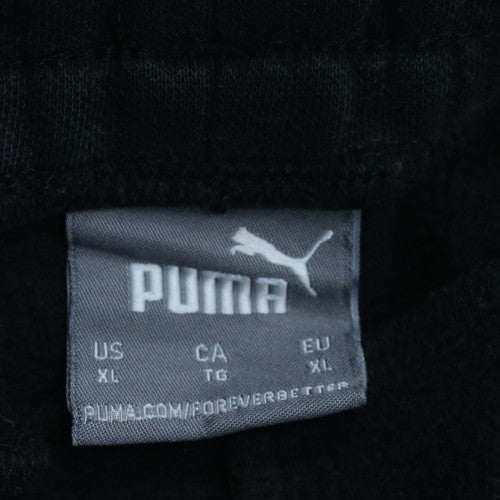 Puma Men's Black XL Jogger Sweatpants Regular Fit Fleece Trousers