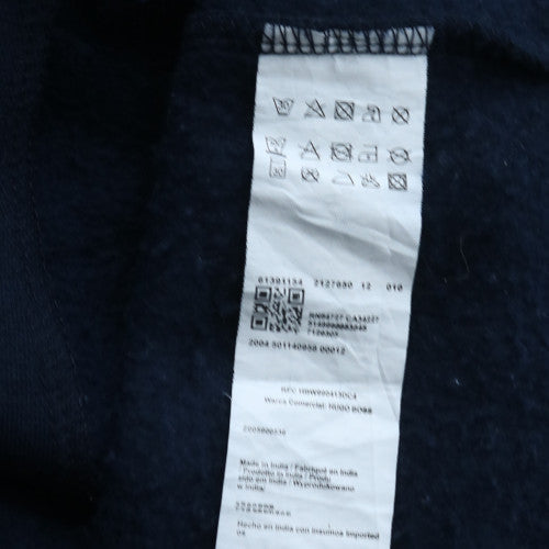 BOSS Mens Blue Full Zip Striped Sweatshirt Size L Regular Fit