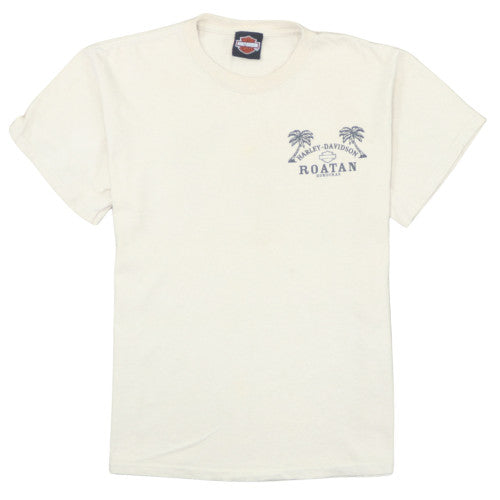 Harley-Davidson Men Beige Roatan Honduras Graphic T-Shirt M