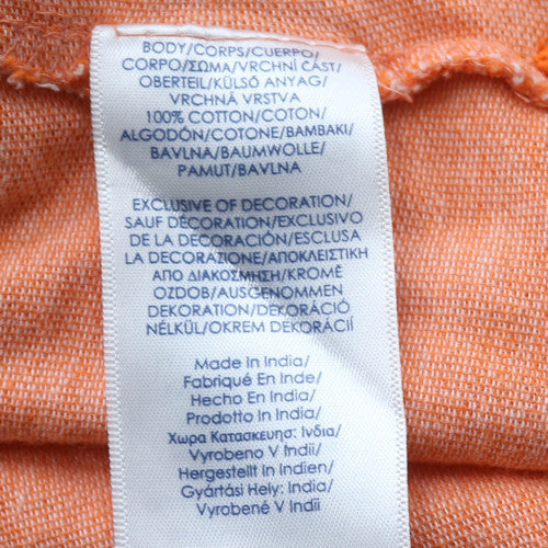 Chaps Mens Orange Cotton Polo Shirt Short Sleeve M Regular Fit