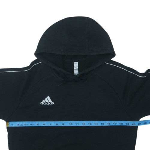 Adidas Men's Black Medium Pullover Hoodie with Logo and Kangaroo Pocket