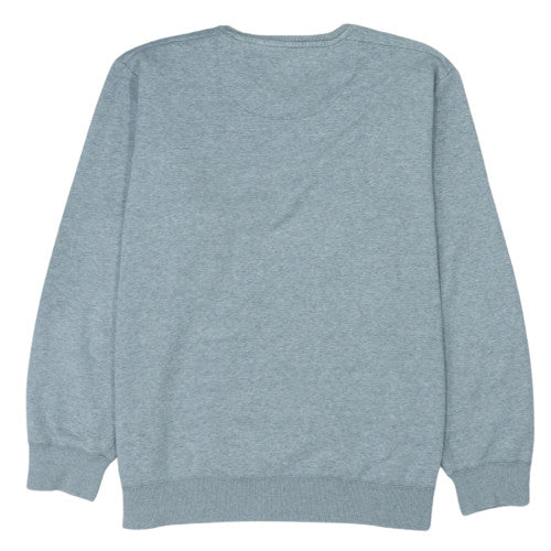 Adidas Mens Grey Crew Neck Pullover Sweatshirt Size L Sports Fleece