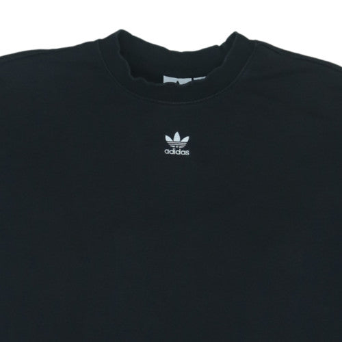 Adidas Women's Black Crew Neck Long Sleeve Pullover Sweatshirt Size 16