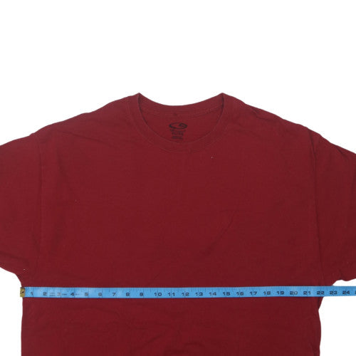 Champion Men's Red XL Crew Neck Cotton T-Shirt