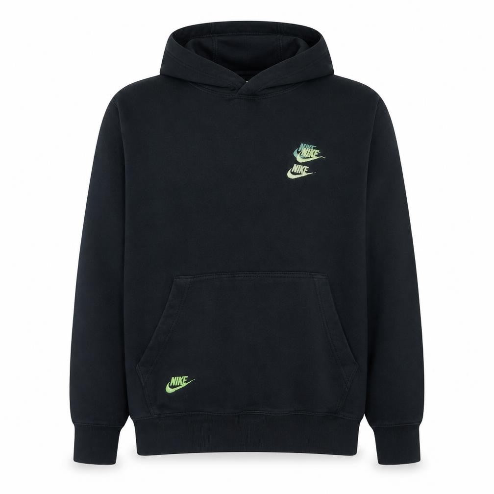 Nike Mens Black Small Pullover Hoodie with Logo Embroidery