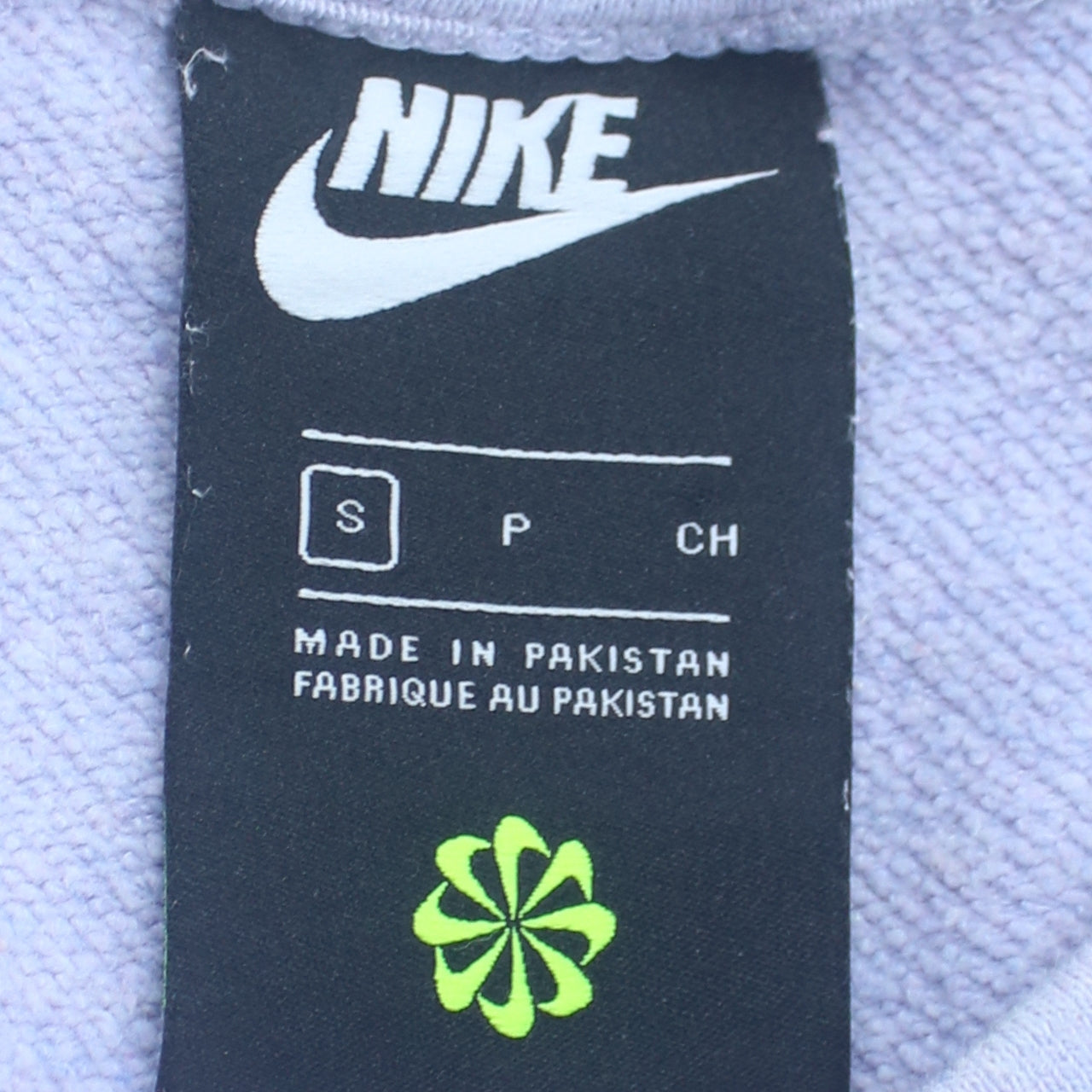 Nike Womens Light Grey Cotton Blend Crew Neck Sweatshirt S