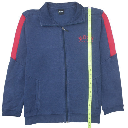 Hugo Boss Men's Blue Full Zip Sweatshirt XL Logo Detail