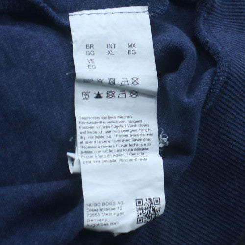Hugo Boss Men's Blue Full Zip Sweatshirt XL Logo Detail