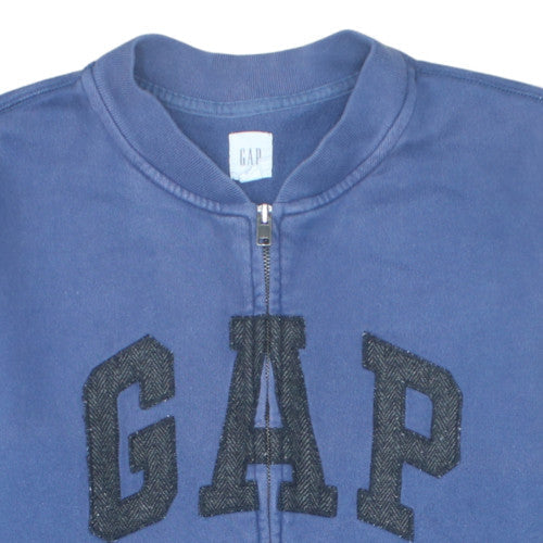 GAP Men's Blue Full Zip Logo Sweatshirt Size M