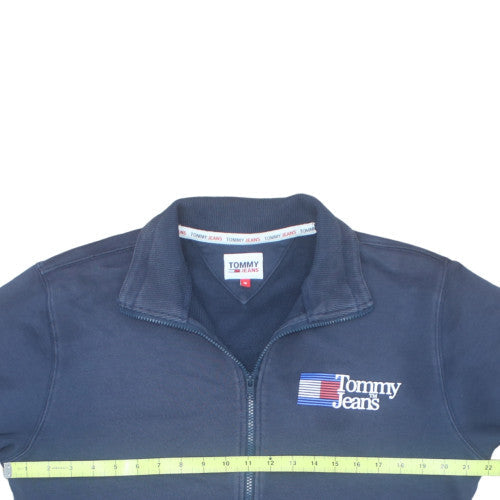 Tommy Jeans Men's Blue Full Zip Sweatshirt M Collared Fleece