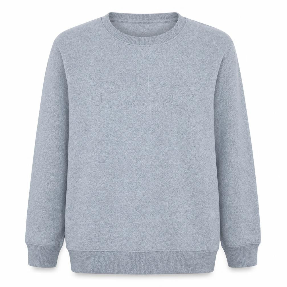 Fila Womens Grey XXL Pullover Sweatshirt Classic Crew Neck Logo