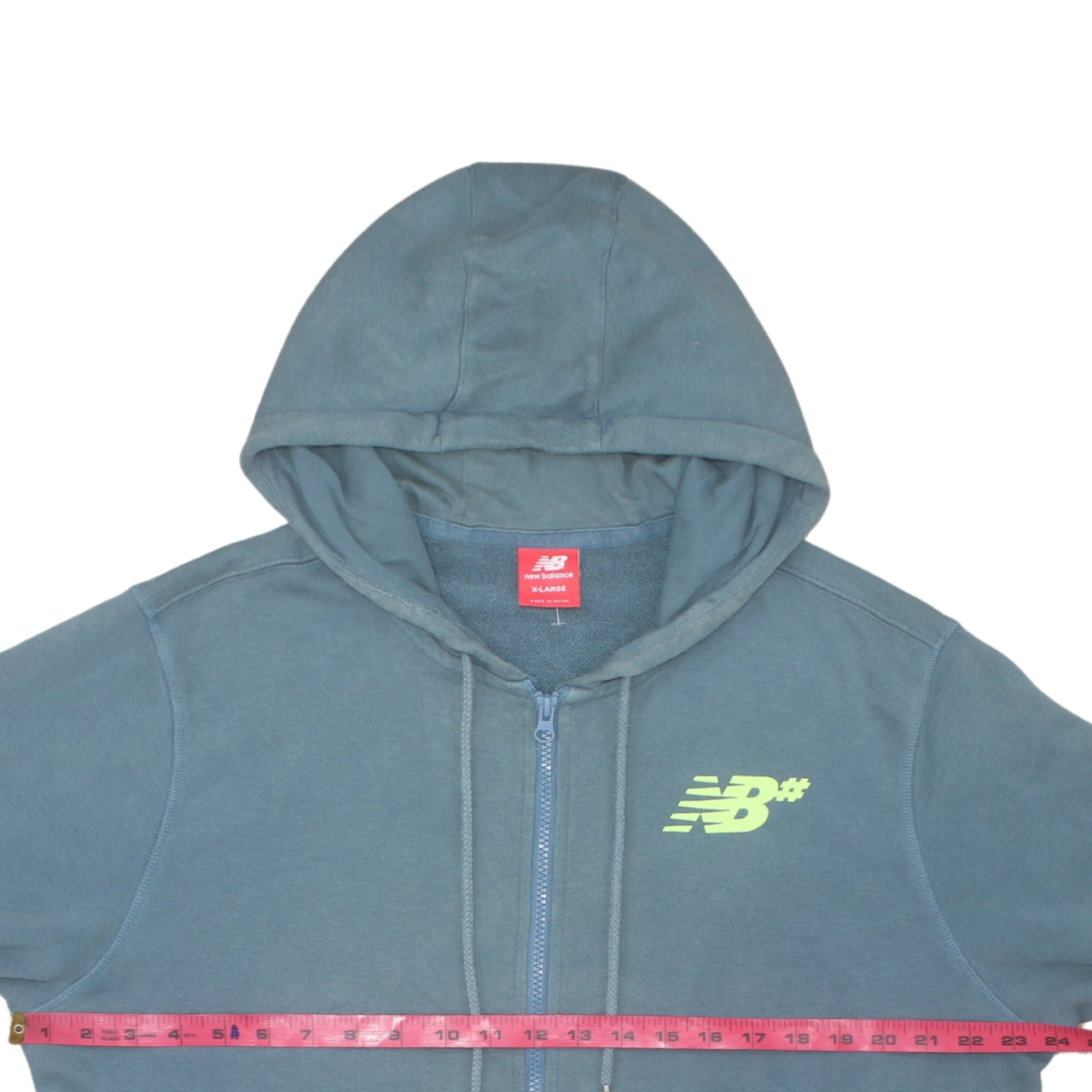 New Balance Men Blue XL Full Zip Hoodie Sports Graphic Print