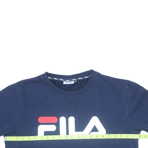 FILA Mens Blue Small Pullover Sweatshirt Logo Graphic