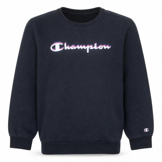 Champion Boys Black Sweatshirt XL 13-14 Years Crew Neck Logo Pullover