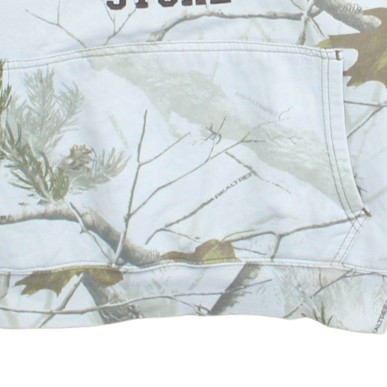 Signature Sportswear Mens White Camo Hoodie L Pullover Hunting Style
