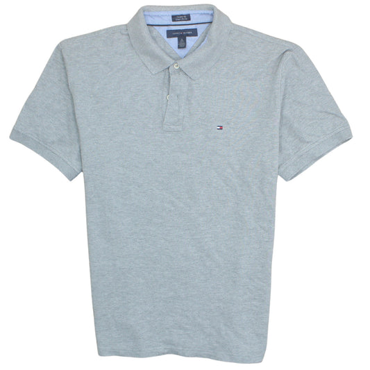Tommy Hilfiger Men's Grey Custom Fit Polo Shirt Size XL