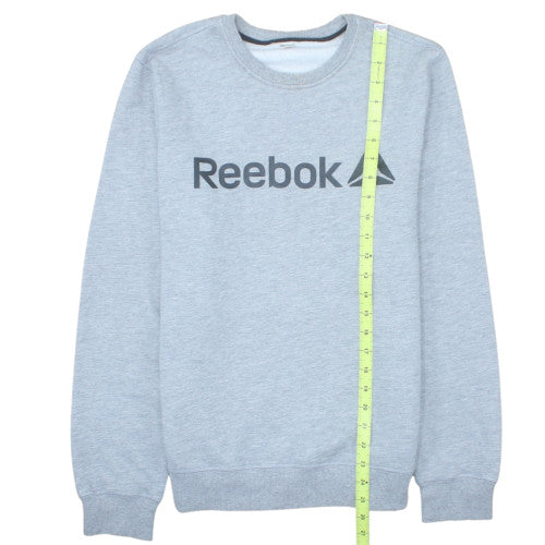 Reebok Mens Grey Crew Neck Pullover Sweatshirt XXL Regular Fit