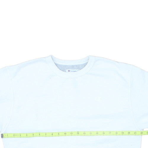 Champion Men's White Crew Neck Pullover Sweatshirt Size M
