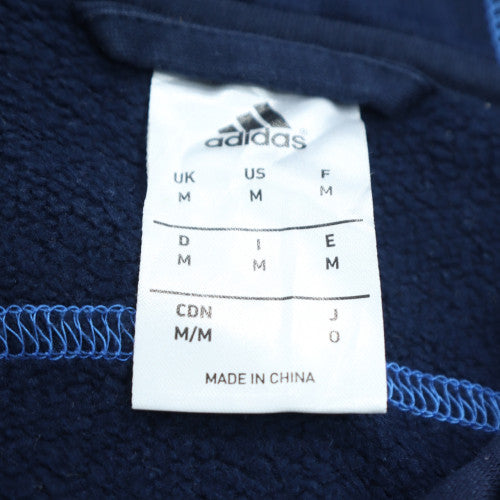Adidas Men's Blue Full Zip Hoodie Size M Sports Fleece Jacket