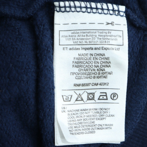 Adidas Men's Blue Full Zip Hoodie Size M Sports Fleece Jacket