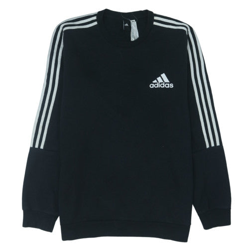 Adidas Mens Black XL Crew Neck Pullover Sweatshirt Classic Style