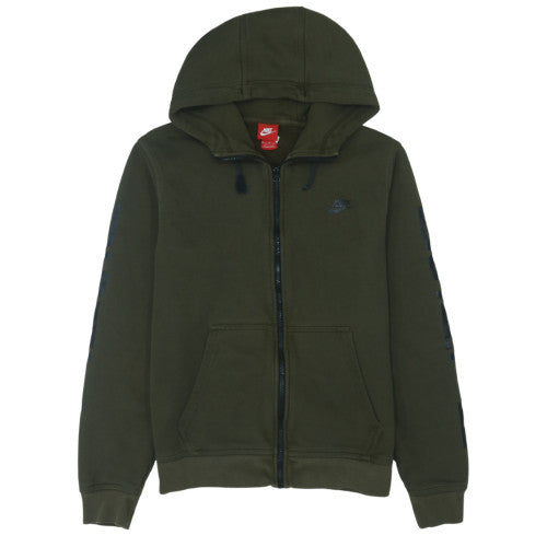 Nike Men's Green Full Zip Hoodie Size M Sportswear Fleece