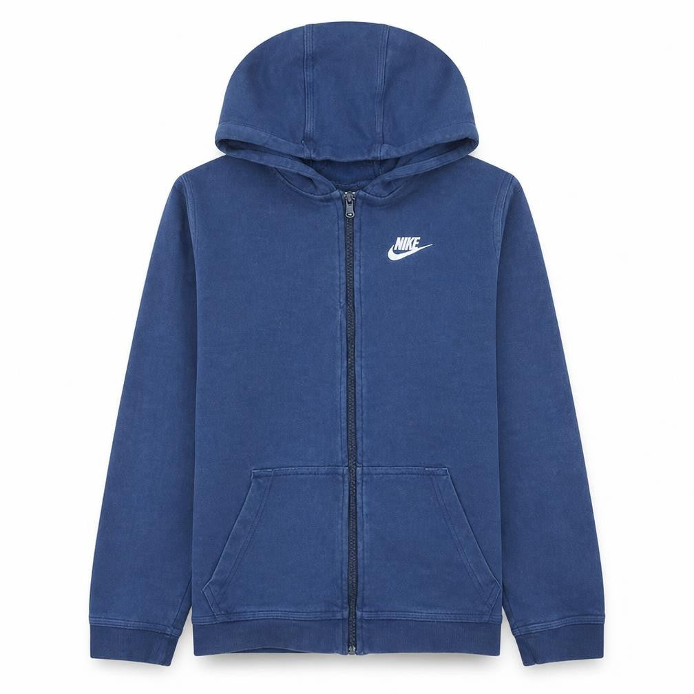 Nike Teens Blue Full Zip Hoodie XL Fleece Lined Casual Sweatshirt