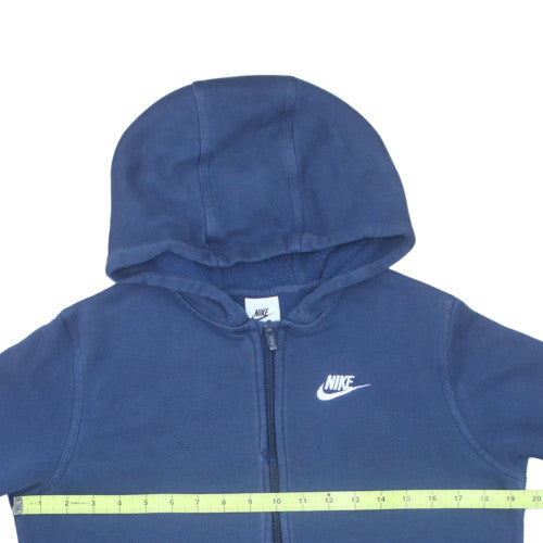 Nike Teens Blue Full Zip Hoodie XL Fleece Lined Casual Sweatshirt
