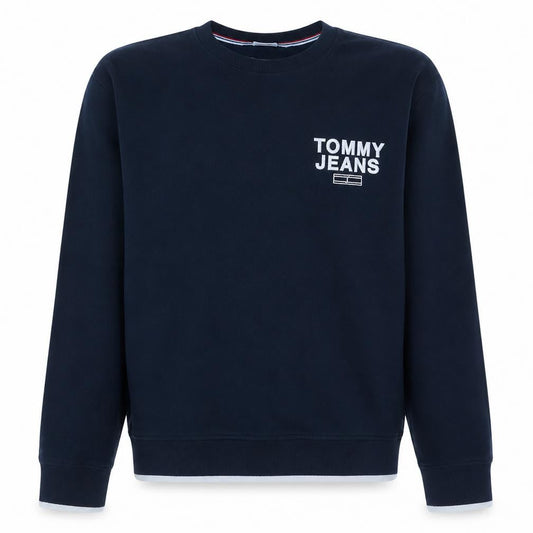 Tommy Jeans Men's Blue XL Crew Neck Pullover Sweatshirt