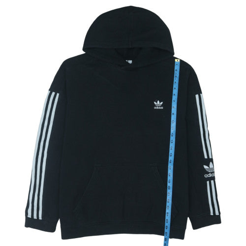 adidas Men's Black Pullover Hoodie L Logo Fleece Sweatshirt