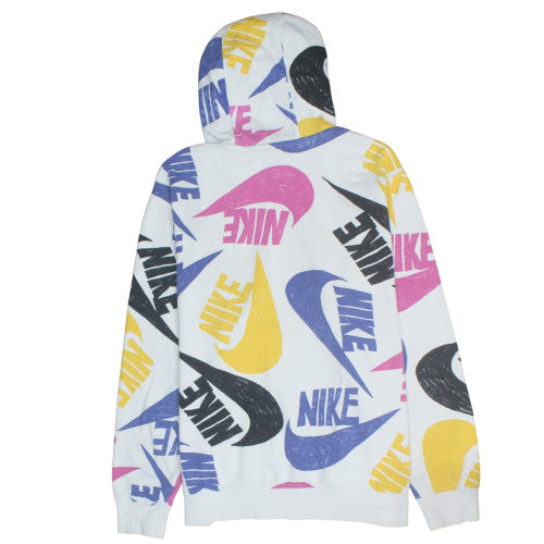 Nike Womens Multicoloured XL Pullover Hoodie Graphic Print Cotton Blend