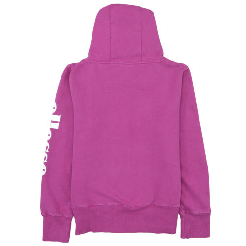 Ellesse Womens Pink Full Zip Hoodie Size 10 Hooded Sweatshirt