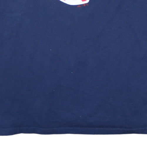 Majestic Men's Blue XL Crew Neck Graphic Sports T-Shirt
