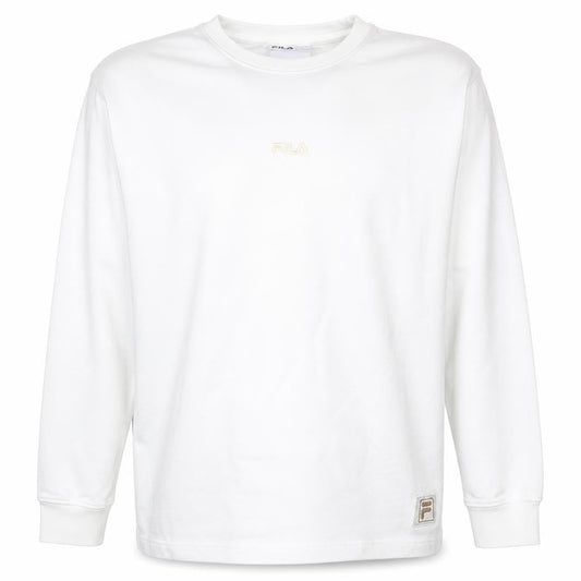 FILA Men’s White Cotton Crew Neck Pullover Sweatshirt Size L
