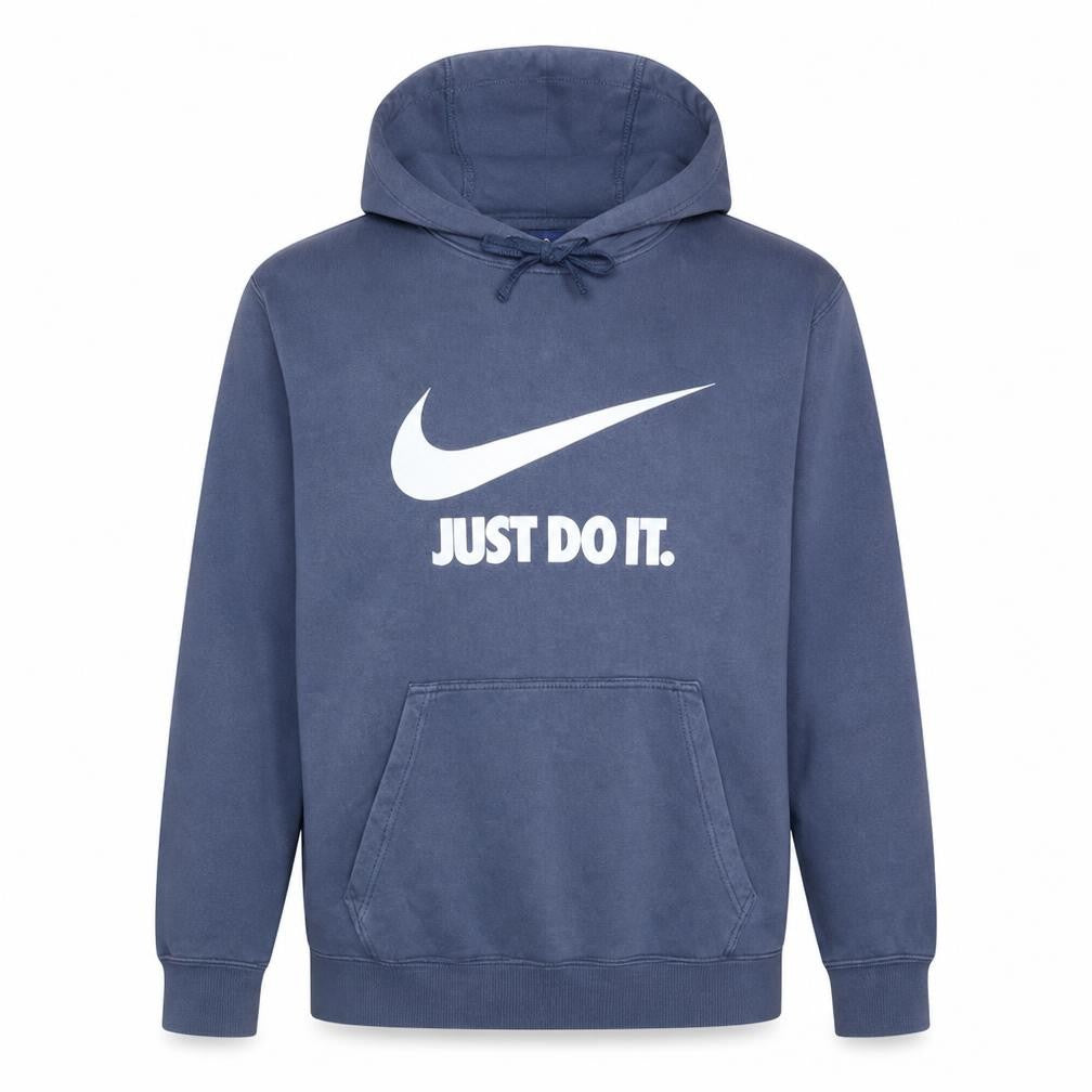 Nike Men's Blue Pullover Hoodie L Graphic Just Do It Sportswear