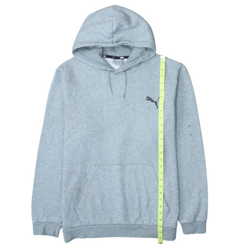Puma Men's Grey XL Pullover Hoodie Logo Fleece Sweatshirt
