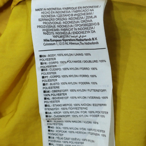 Nike Air Men's Yellow Black XS Windbreaker Hooded Activewear Jacket