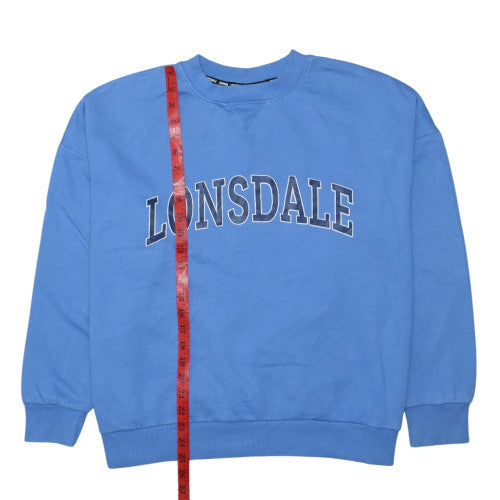 Lonsdale Women Blue Crew Neck Pullover Sweatshirt Size 14