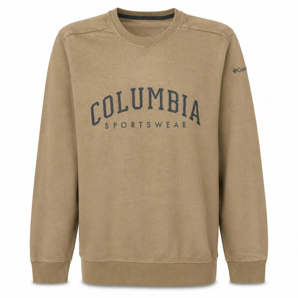 Columbia Mens Brown Crew Neck Pullover Sweatshirt Size S