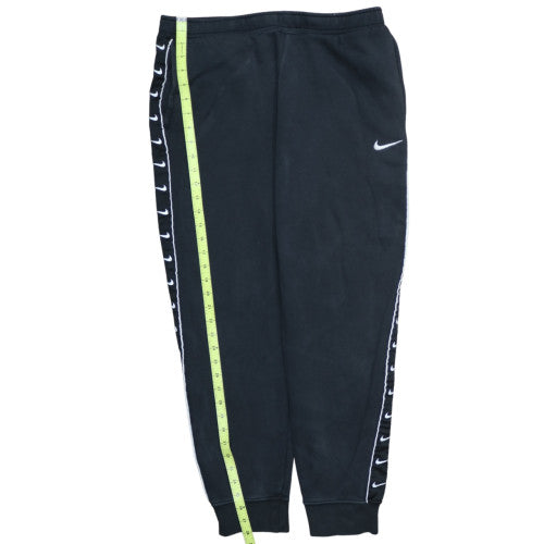 Nike Men's Black Jogger Trousers L Logo Fleece Casual Pants