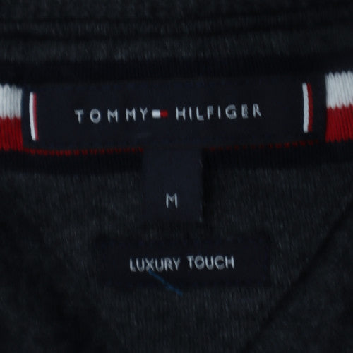 Tommy Hilfiger Men's Black M 1/4 Zip High Neck Wool Blend Jumper