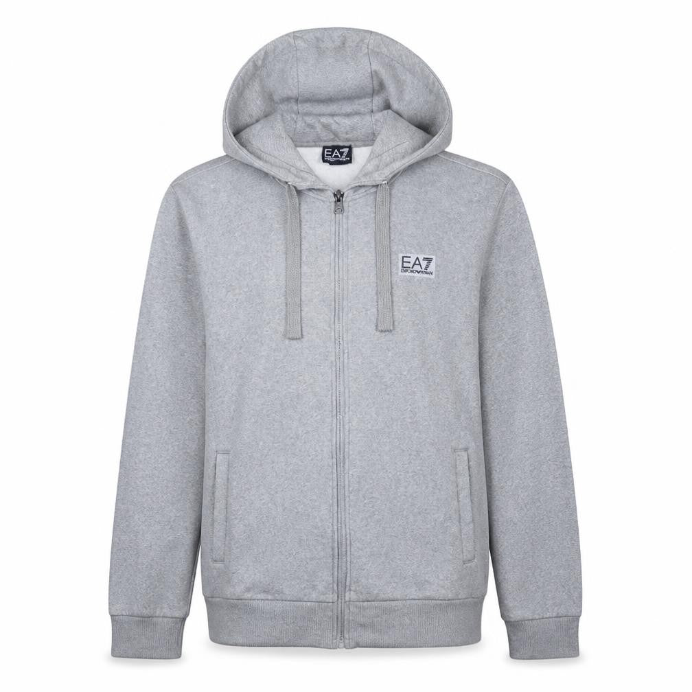 Emporio Armani EA7 Men's Grey Full Zip Hoodie Size L