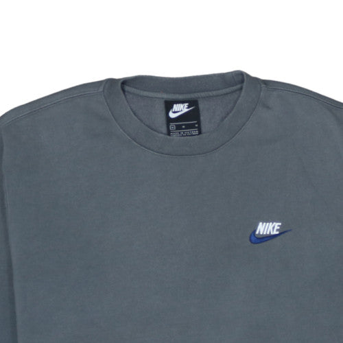 Nike Men's Grey Crew Neck Pullover Sweatshirt Size M Sports Style