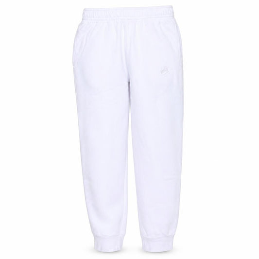 Nike Womens White Fleece Jogger Trousers L Elastic Waist