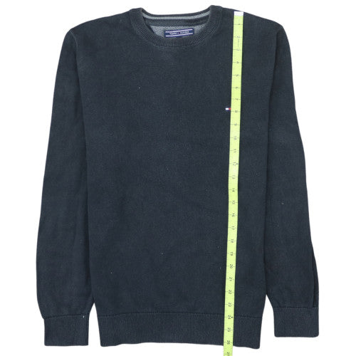 Tommy Hilfiger Men's Blue Cotton Crew Neck Jumper Size L