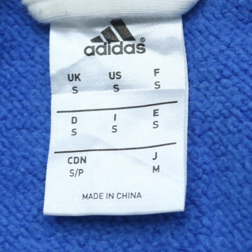 Adidas Men's Blue Full Zip Hoodie Small Fleece Sportswear