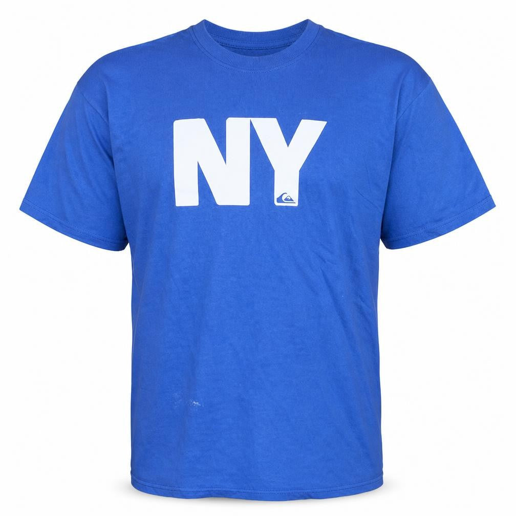 Quiksilver Men's Blue NY Graphic Cotton T-Shirt 2XL Regular