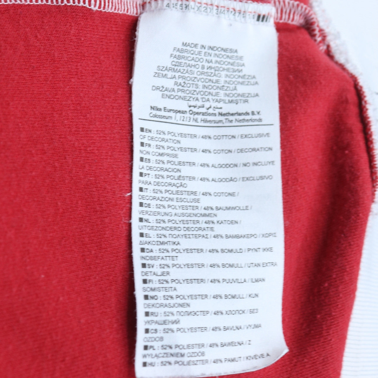 Nike Men’s Red & White Portugal Full Zip Sweatshirt Size S