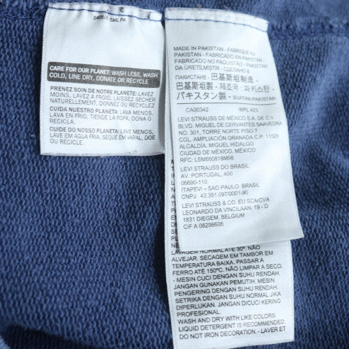 Levi's Men's Blue XL Relaxed Fit Logo Crew Neck Sweatshirt