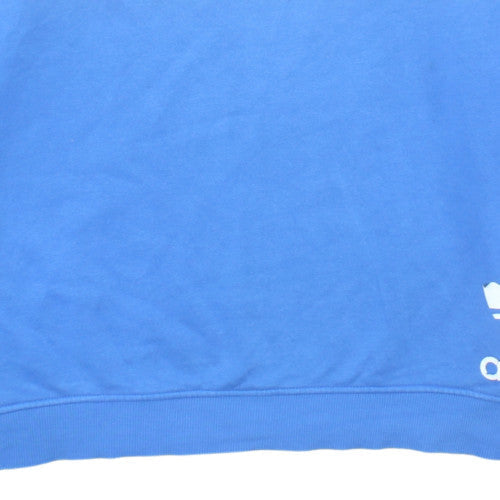 Adidas Women Blue XL Pullover Sweatshirt Crew Neck Logo Print